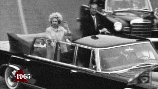 1965 sind die Samariter beim Deutschlandbesuch der englischen Queen im Einsatz
